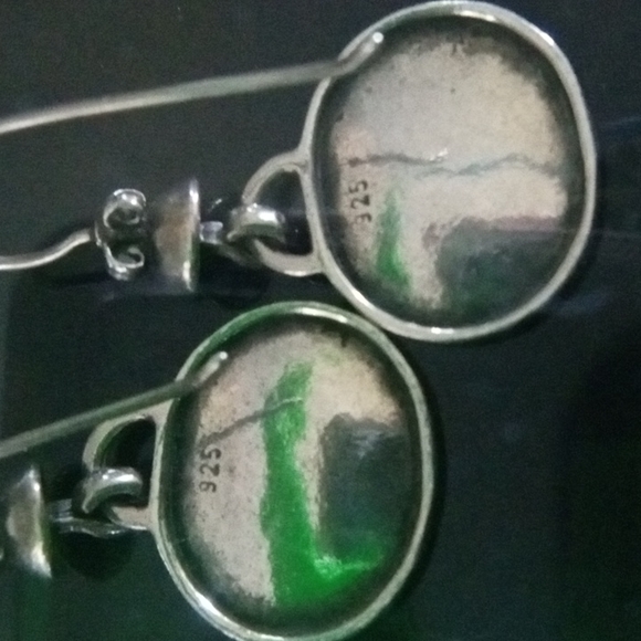 Silpada 925 Silver hammered oval minimalistic necklace and earring Set - Picture 5 of 12